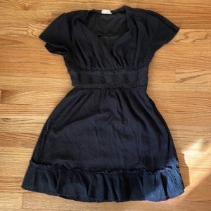 Black fit and flare dress